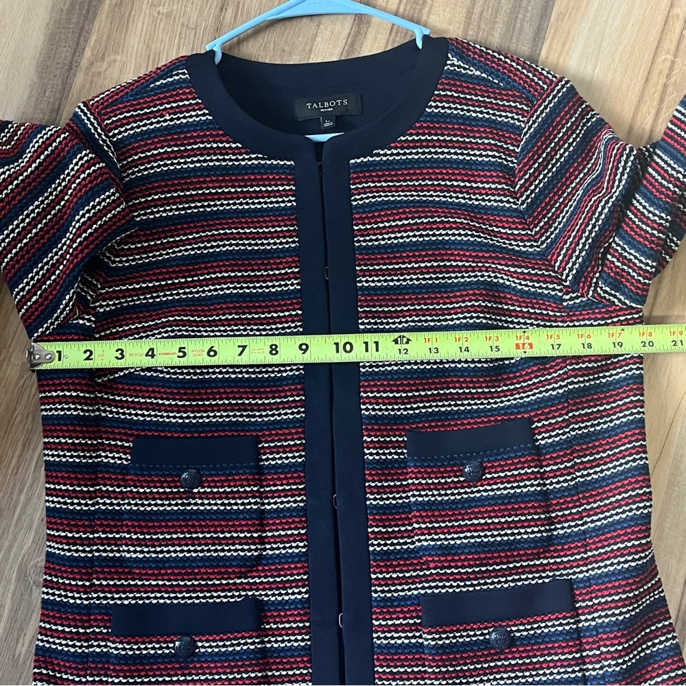 Talbots Tweed Jacket/Blazer size Large Petite - Picture 4 of 8